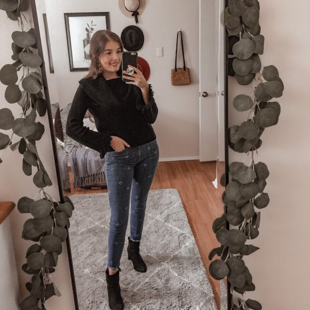 Anthro Fringe Sleeve “Avila” Sweater by Ella Moss - Picture 3 of 8